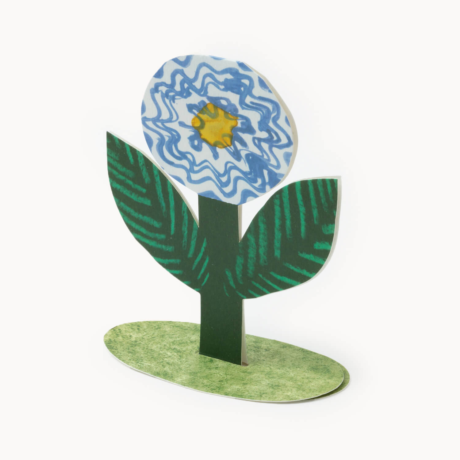 Blue Flower Stand-Up Card
