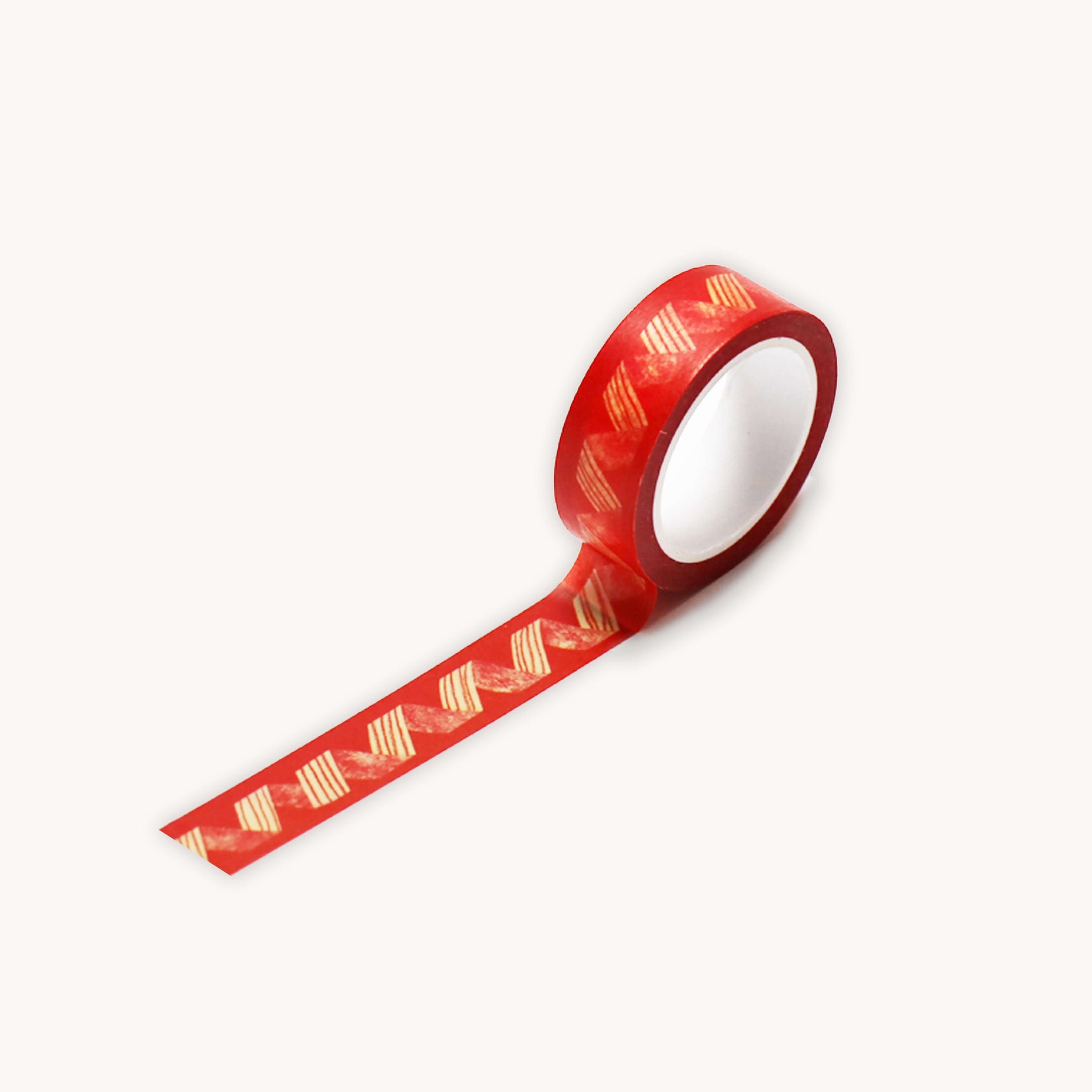 Washi Tape, red paper zig-zag pattern
