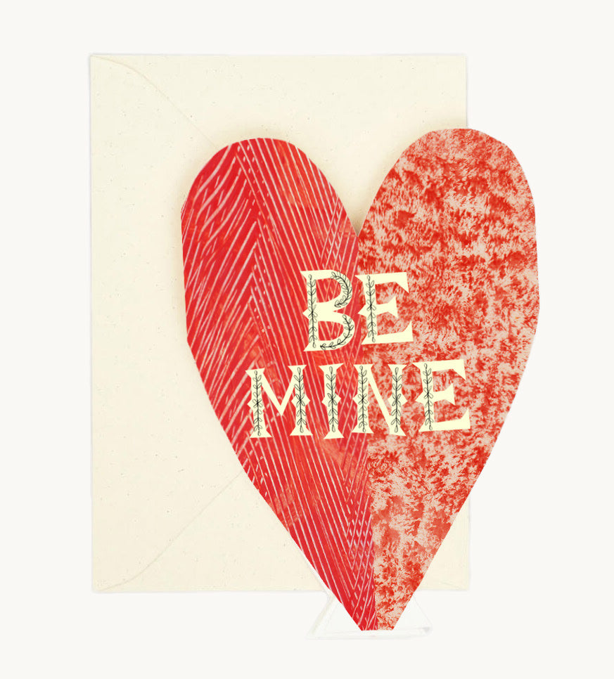Be Mine Heart Concertina Card