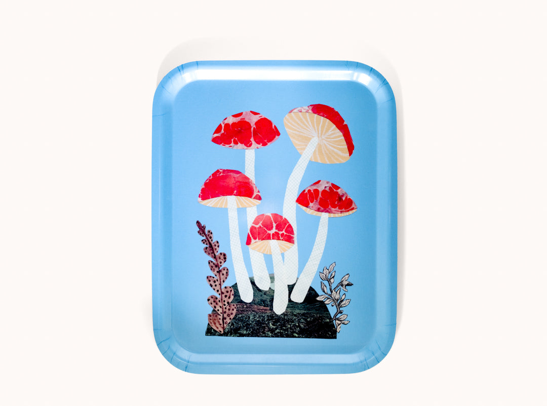 Blue Mushroom Tray