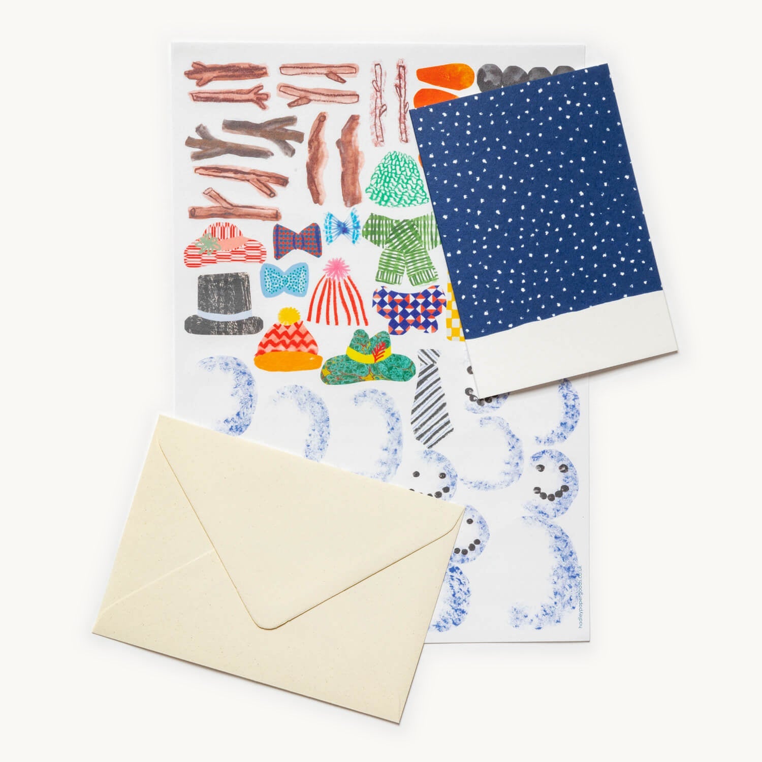 Make Your Own Christmas Cards' Snowman Set