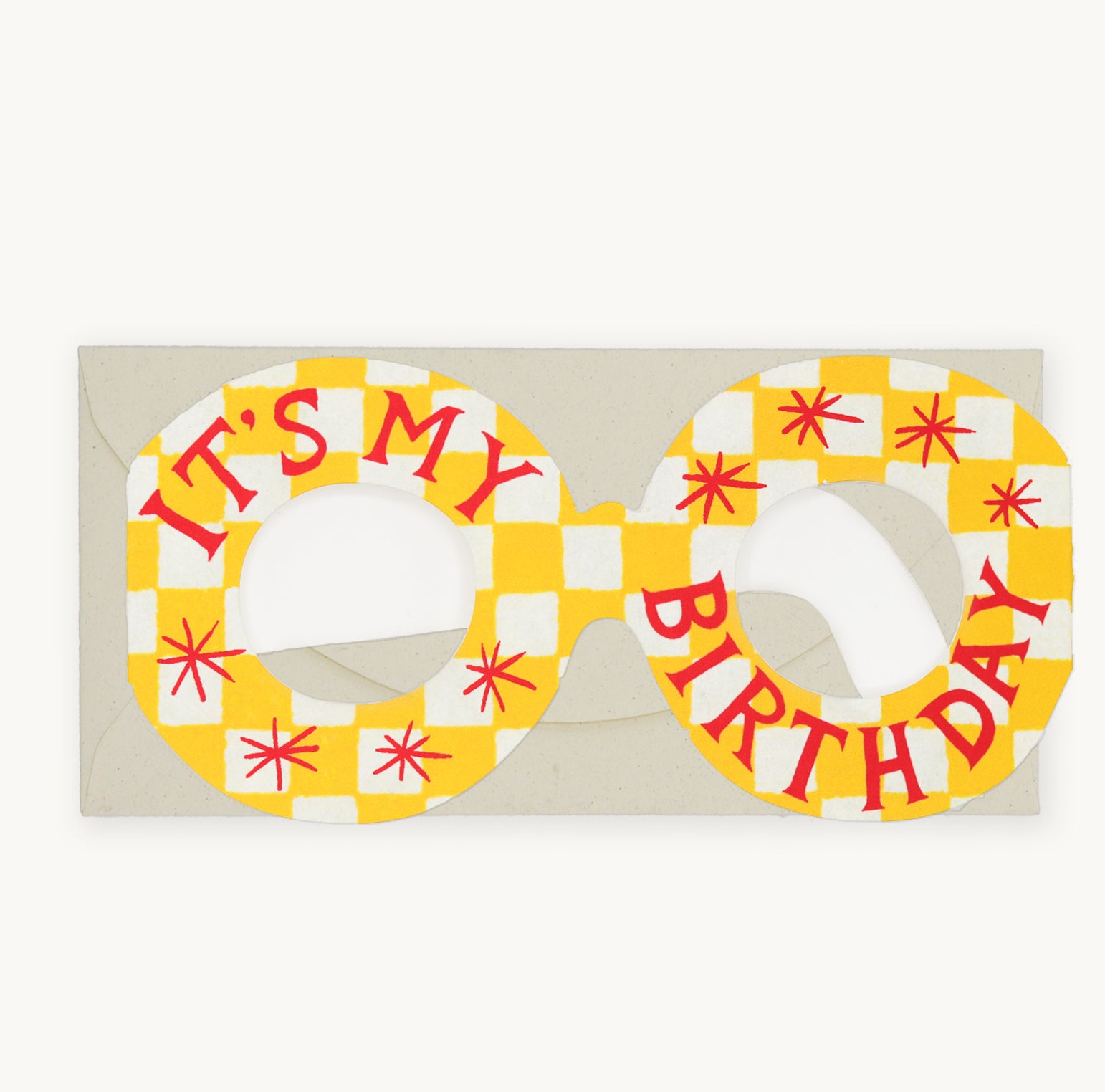 It's My Birthday Glasses Card - DELIVERY MID FEB