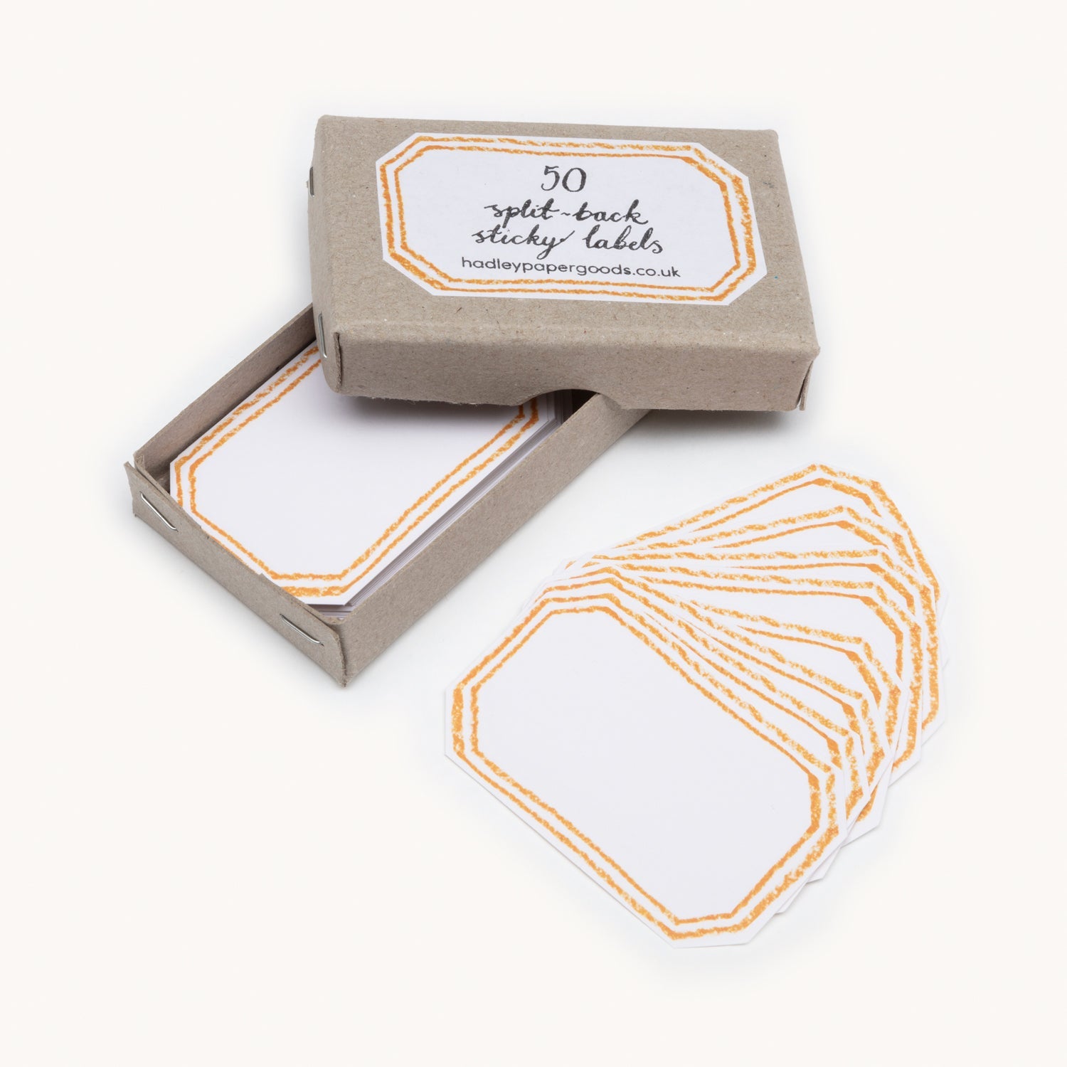 Ochre Crayon Labels (pack of 50)