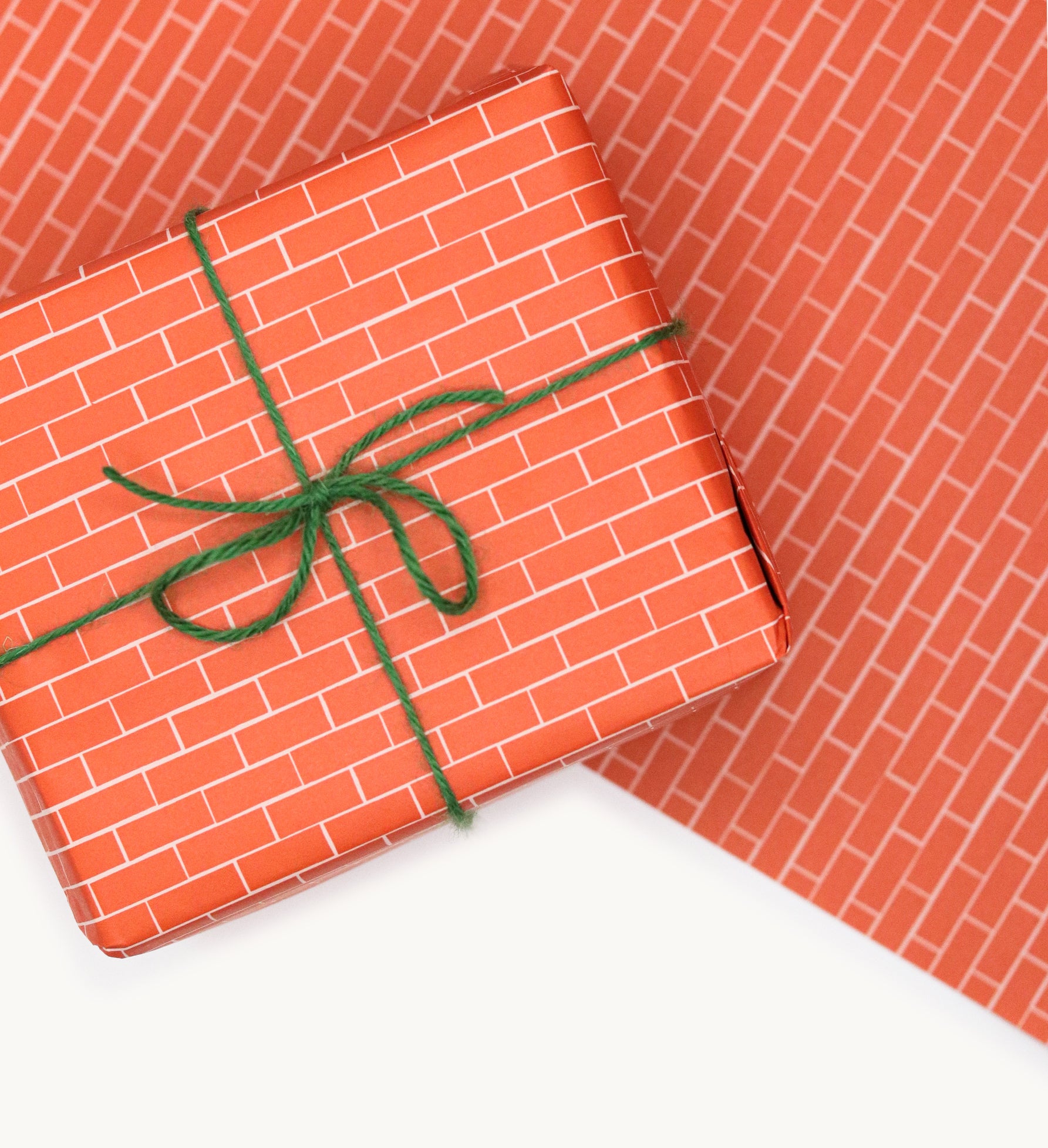 Brick Gift Wrap, Model Makers Paper. Pink and Red