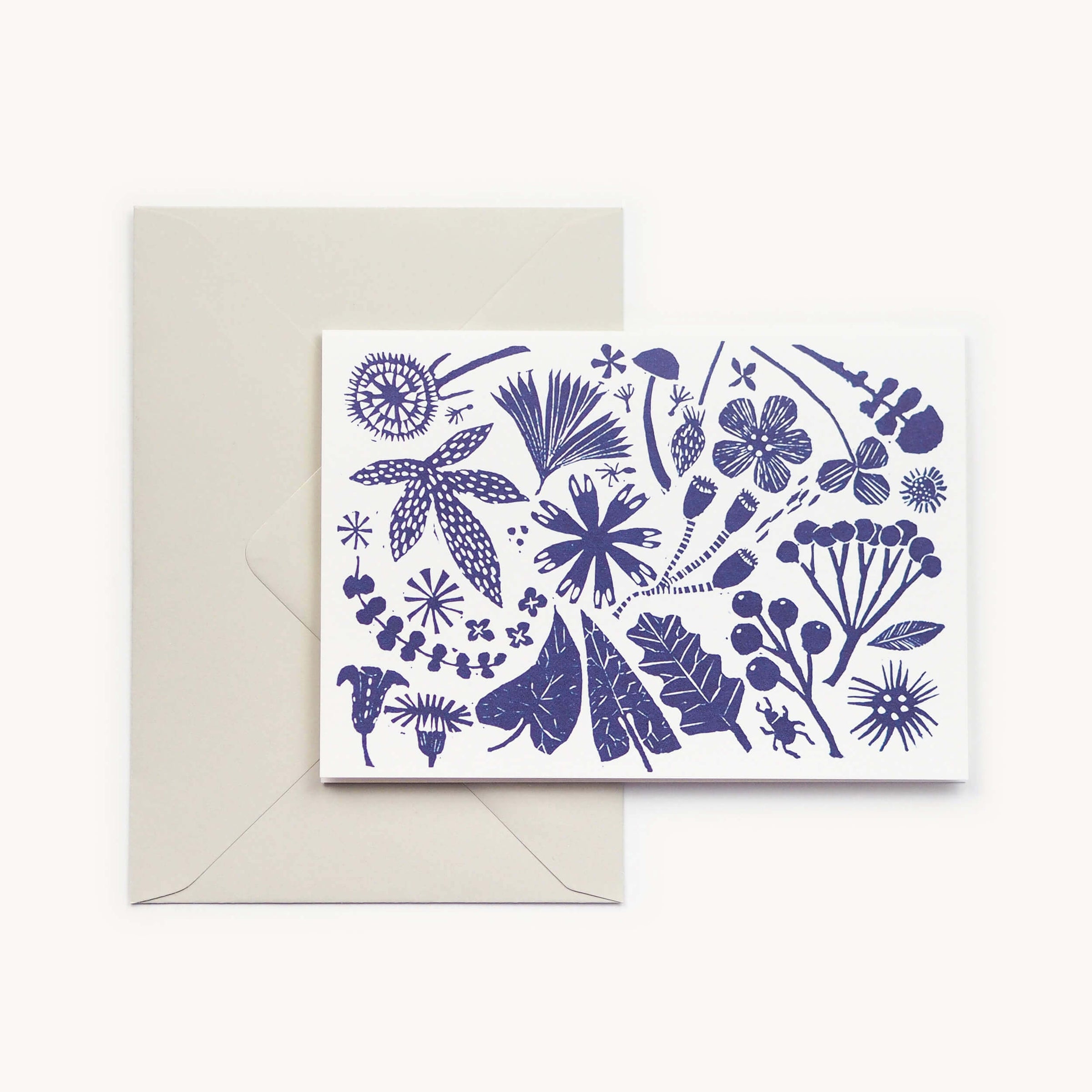 Wild Blue Flowers Card