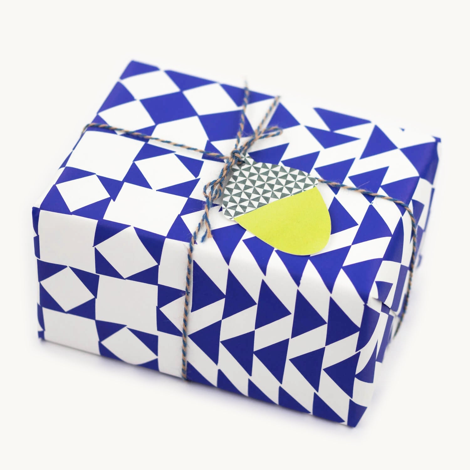 Blue Geometric Gift Wrap